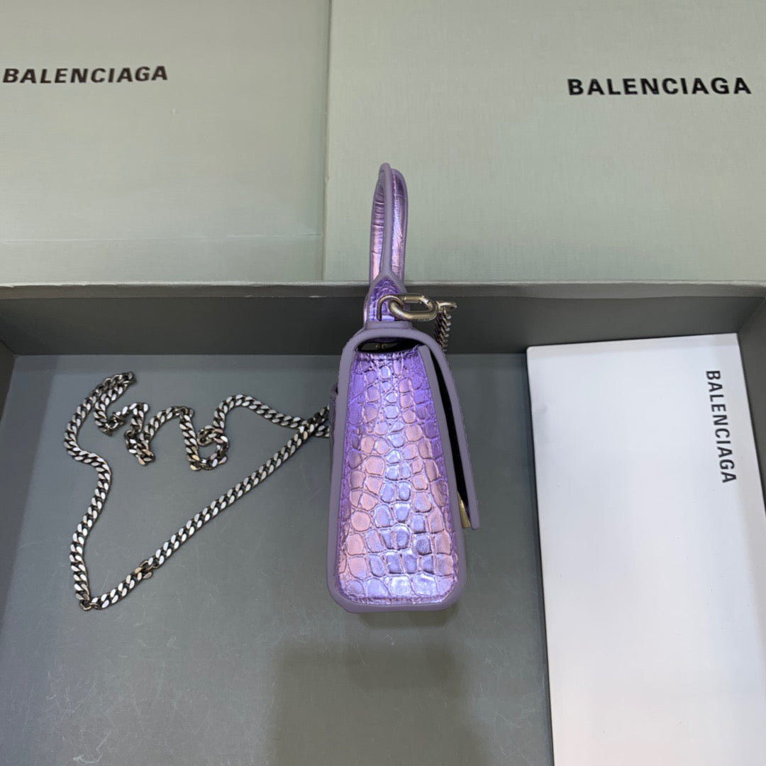 Top Quality Hourglass Mini Handbag With Chain In Light Violet, For Women,  Bags 4.7in/12cm