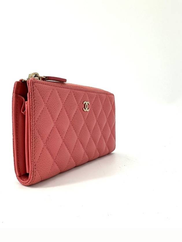 Caviar zipper long wallet Chanel