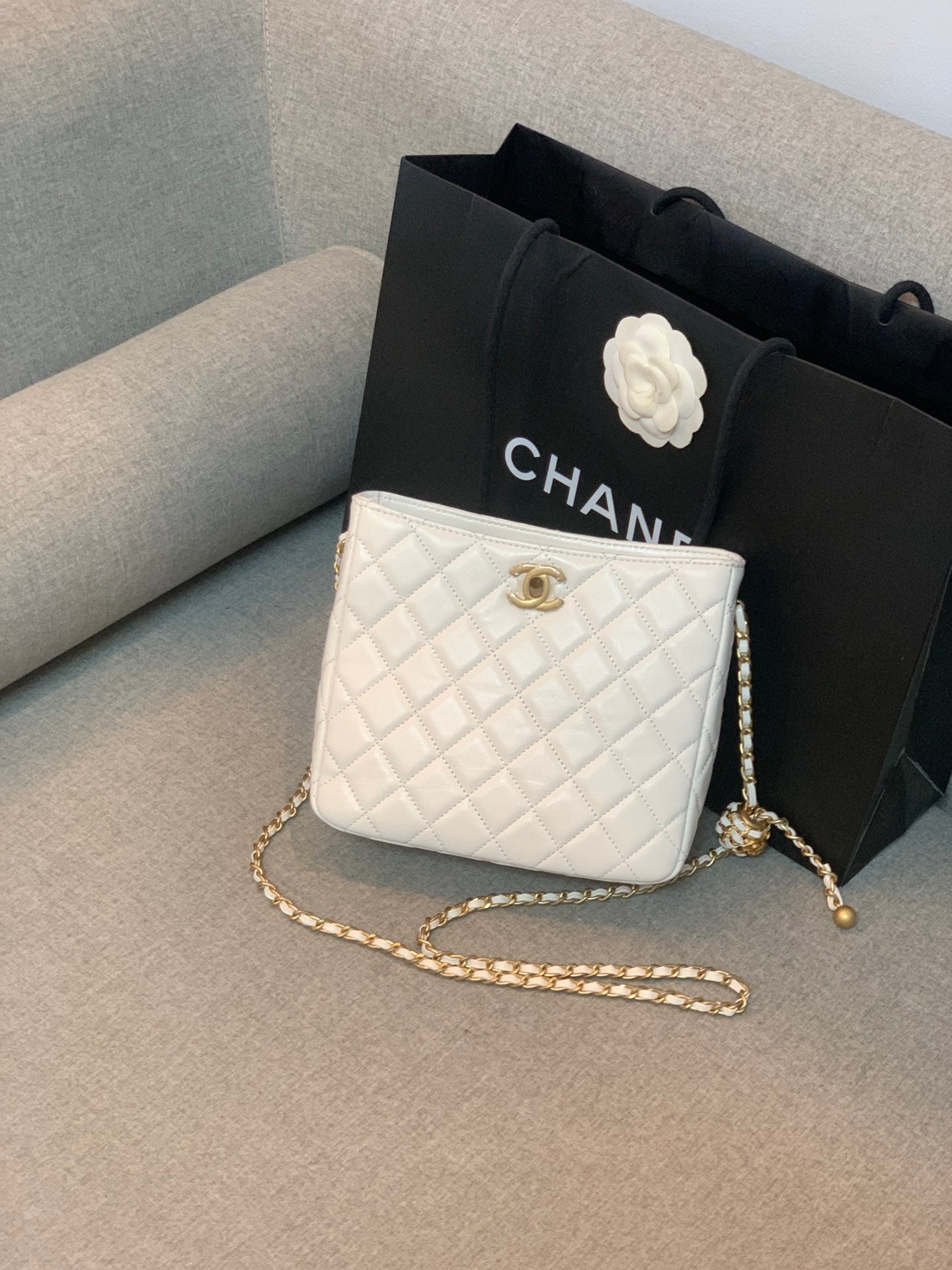CHLHobo Handbag White Bag For Women 16cm/6in