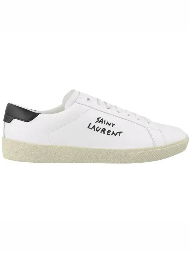 Luxury Saint Laurent Trending 2025 Court Classic Embroidered Low Top Sneakers White
