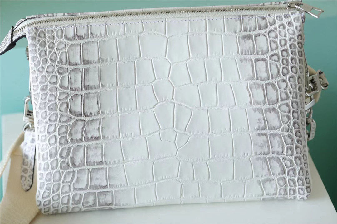 Top Quality Coussin PM High Shiny Alligator White For Women,  Shoulder And Crossbody Bags 10.2n/26cm Top Quality
