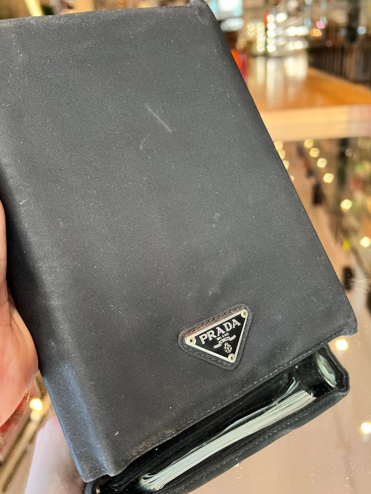 Prada Black Nylon/Leather 1990s Agenda