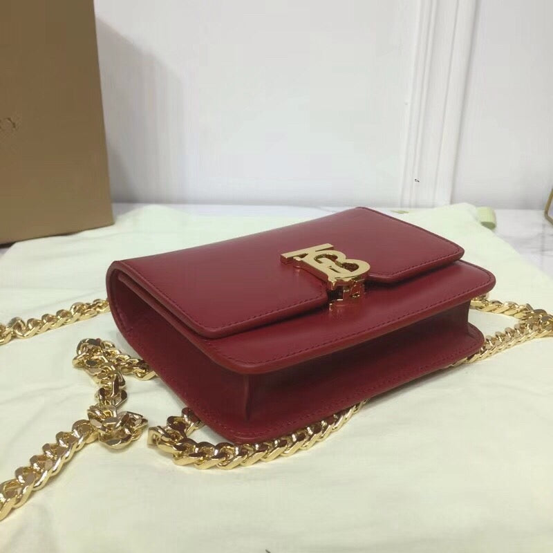 Top Quality Tb Chain Belt Bag Red For Women, Bags 6.6in/17cm