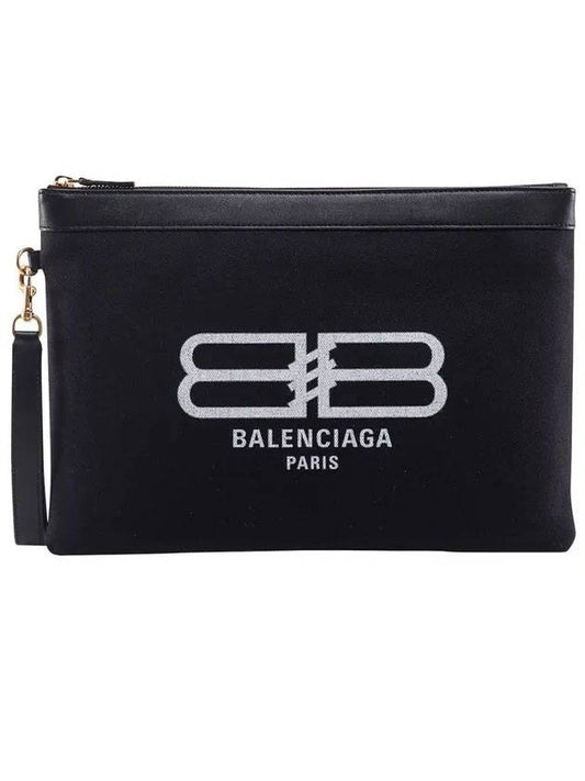 Luxury Balenciaga Trending 2025 Flat Jumbo Clutch Bag Black