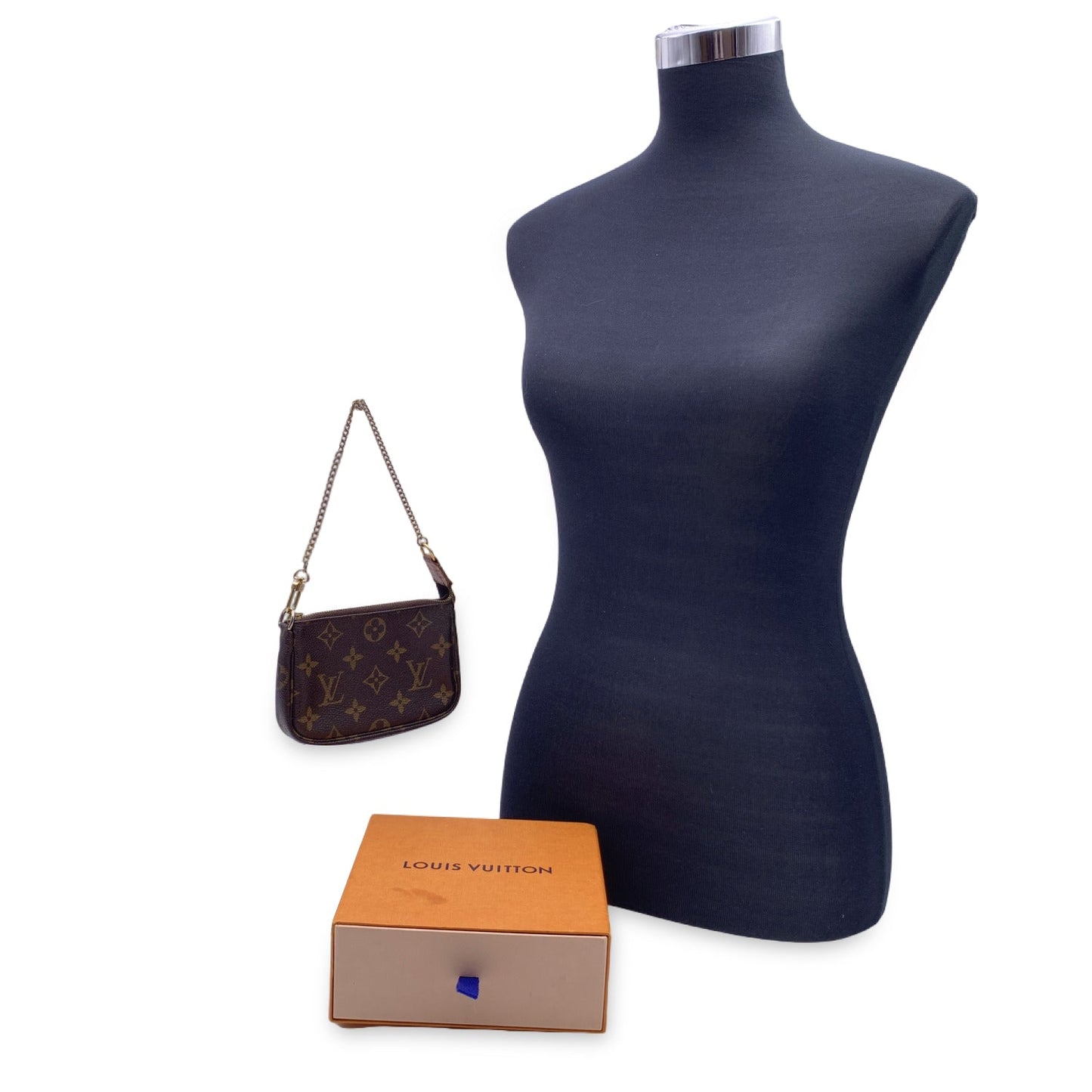 LOUIS VUITTON Monogram Canvas Mini Pochette Accessoires Bag Pouch