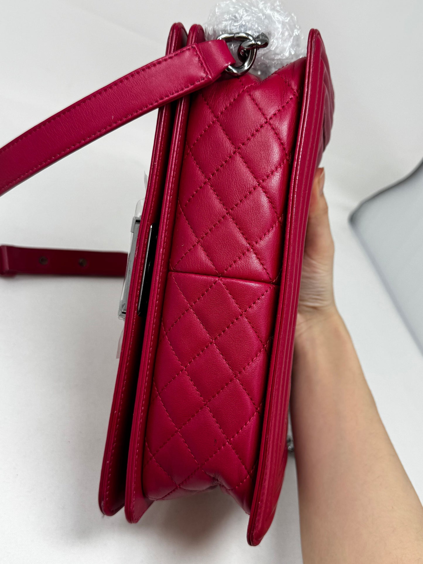 CHANEL leboy hot pink BJ1-15