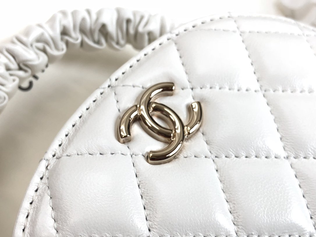 CHLVanity Case Shiny Gold White Bag For Women 9.5cm/3.7in