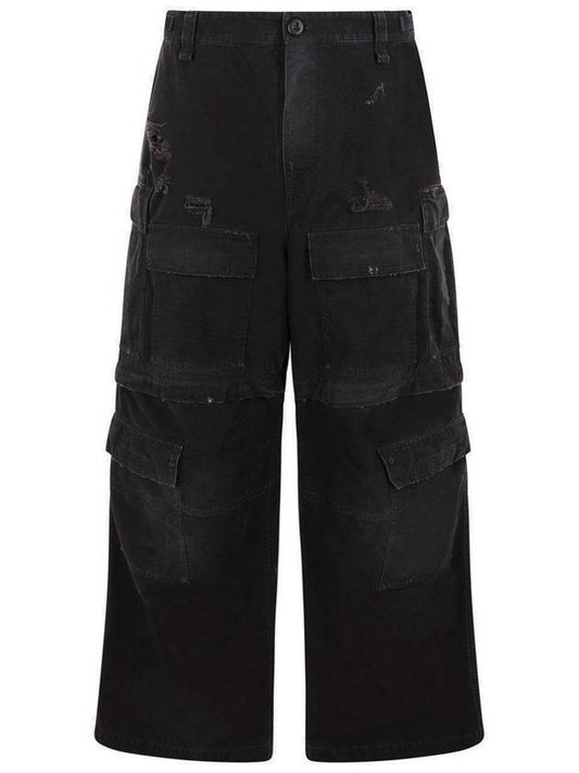 Luxury Balenciaga Trending 2025 Cargo Straight Pants Black
