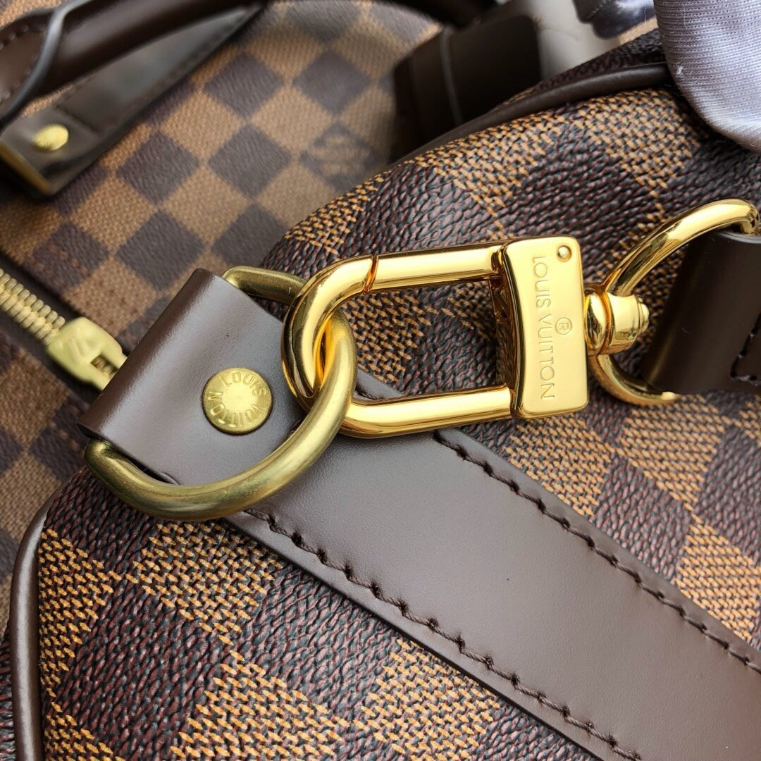 Top Quality Keepall Bandoulière 45 Damier Ebene Canvas For Women, WoBags 17.7in/45cm Top Quality N41428