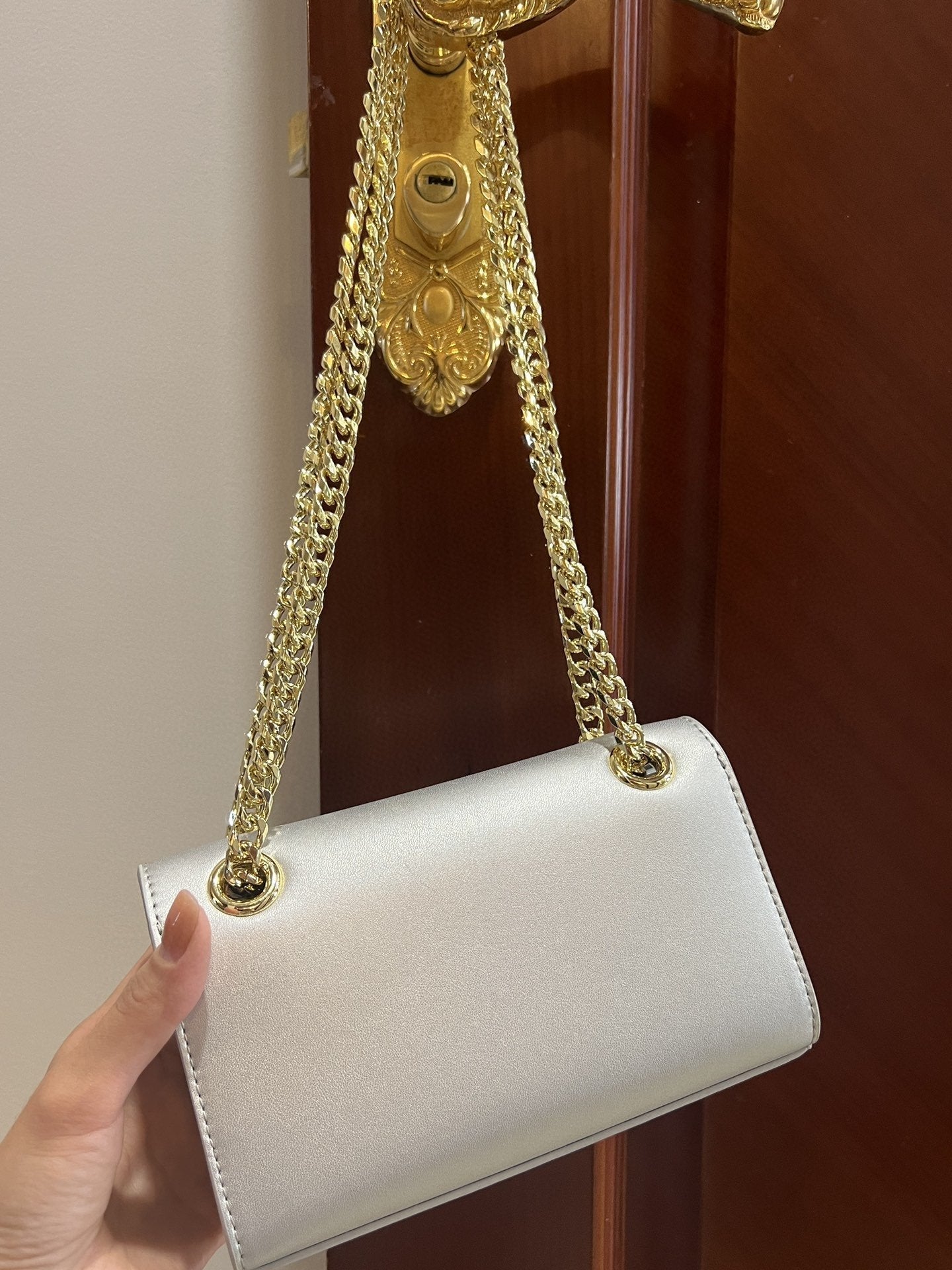 Top Quality Polished 3.5 Phone Bag Silver For Women 7.3in/19cm Top Quality