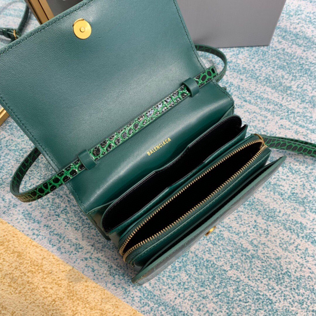 Top Quality Bolso Bandolera B In Dark Green, For Women,  Bags 7in/18cm