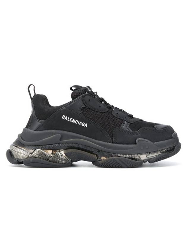 Luxury Balenciaga Trending 2025 Triple S Sneakers Clear Sole Black