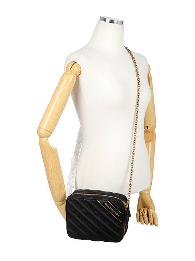 Luxury Balenciaga Trending 2025 Blanket Reporter Chain Cross Bag Black