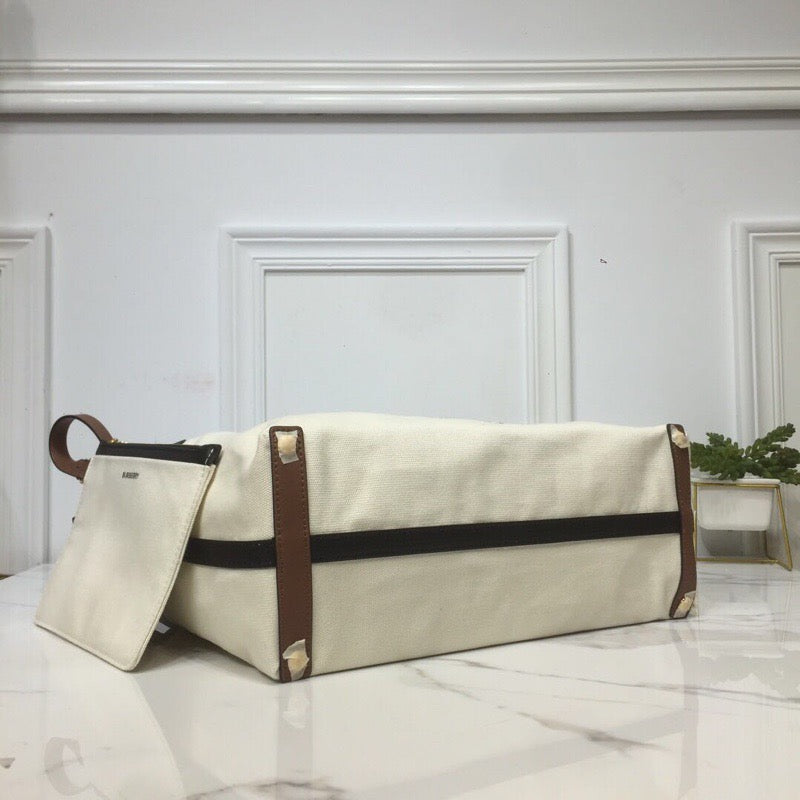 Top Quality The Large Soft Cotton Canvas Belt Bag Brown For Women, Women’s Bags 16.5in/42cm