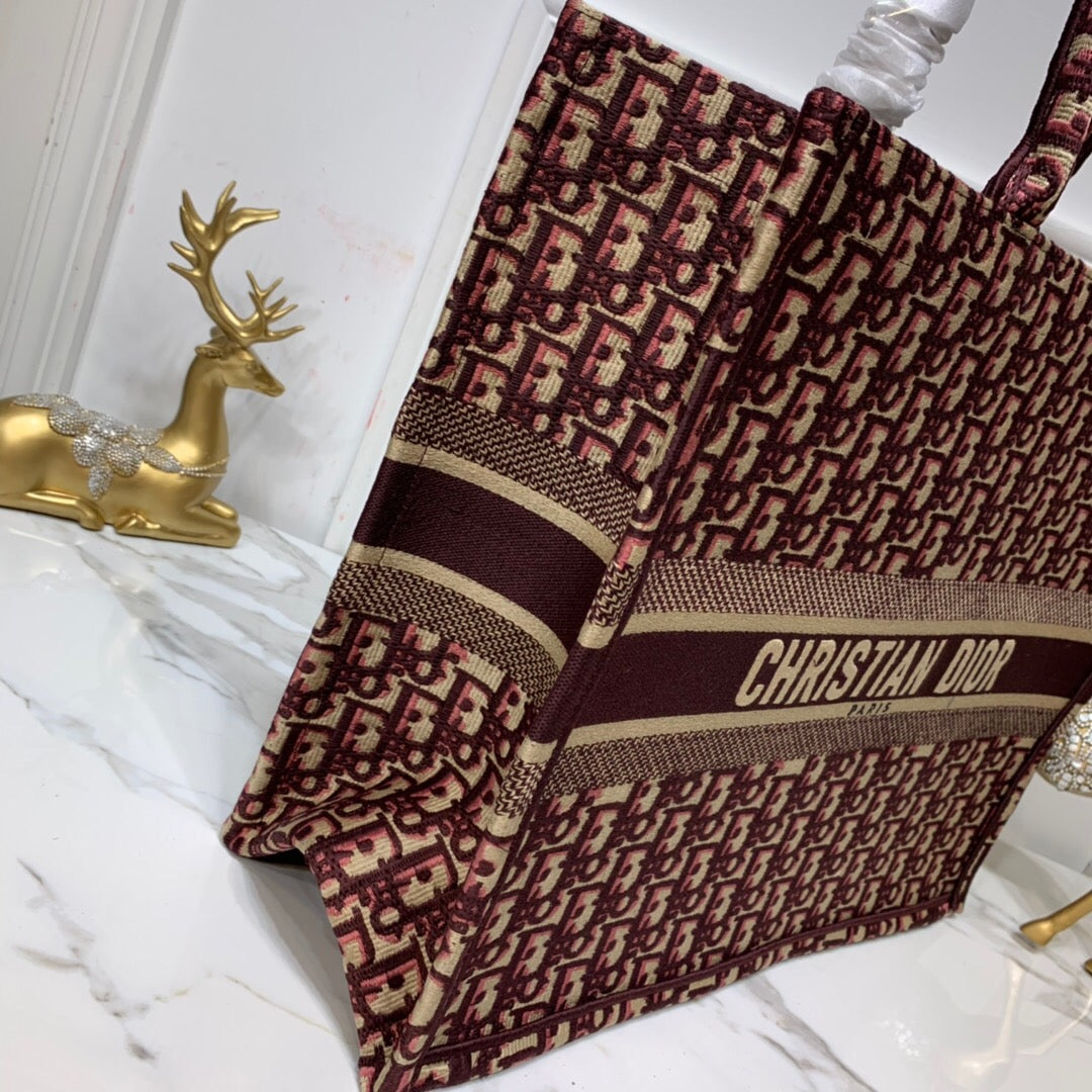 Top Quality Large Book Tote Brown For Women 16.5in/42cm CD M1286ZRIW