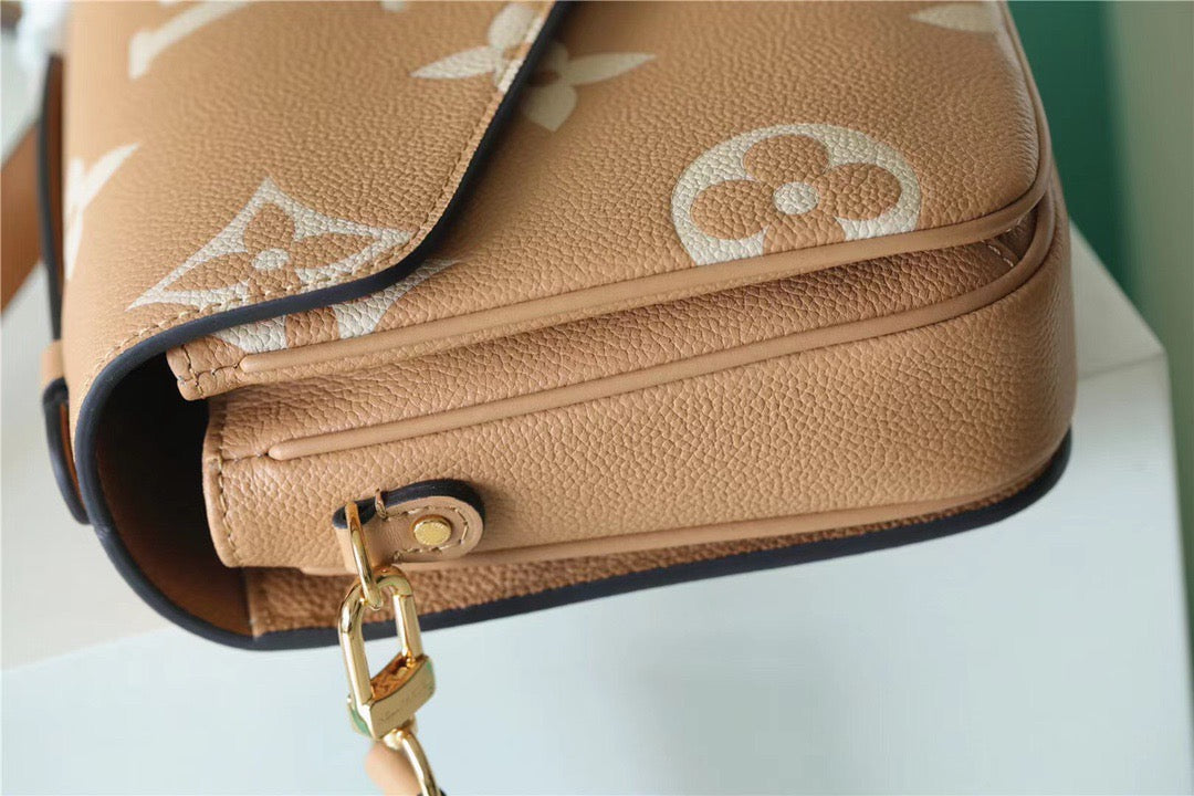 Top Quality Pochette Metis Monogram Empreinte Arizona Brown / Creme Beige For Women,  Shoulder And Crossbody Bags 9.8n/25cm Top Quality M46018