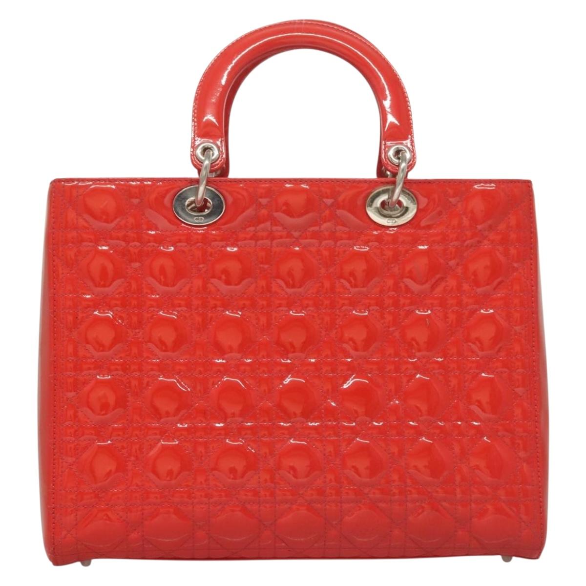 Christian Dior   Lady Dior Patent Patent Leather Red Patent_Leather Bag ()