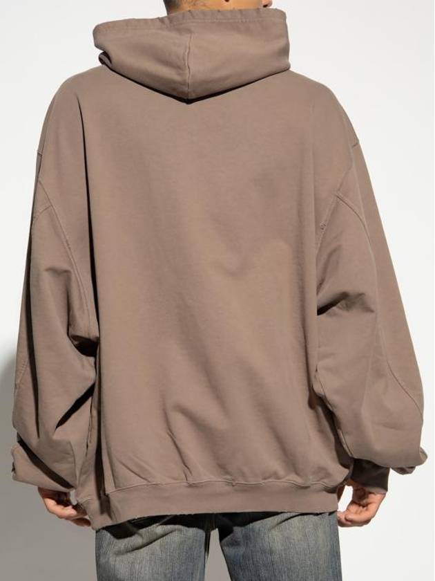 Luxury Balenciaga Trending 2025 Destroyed Oversized Hoodie Brown