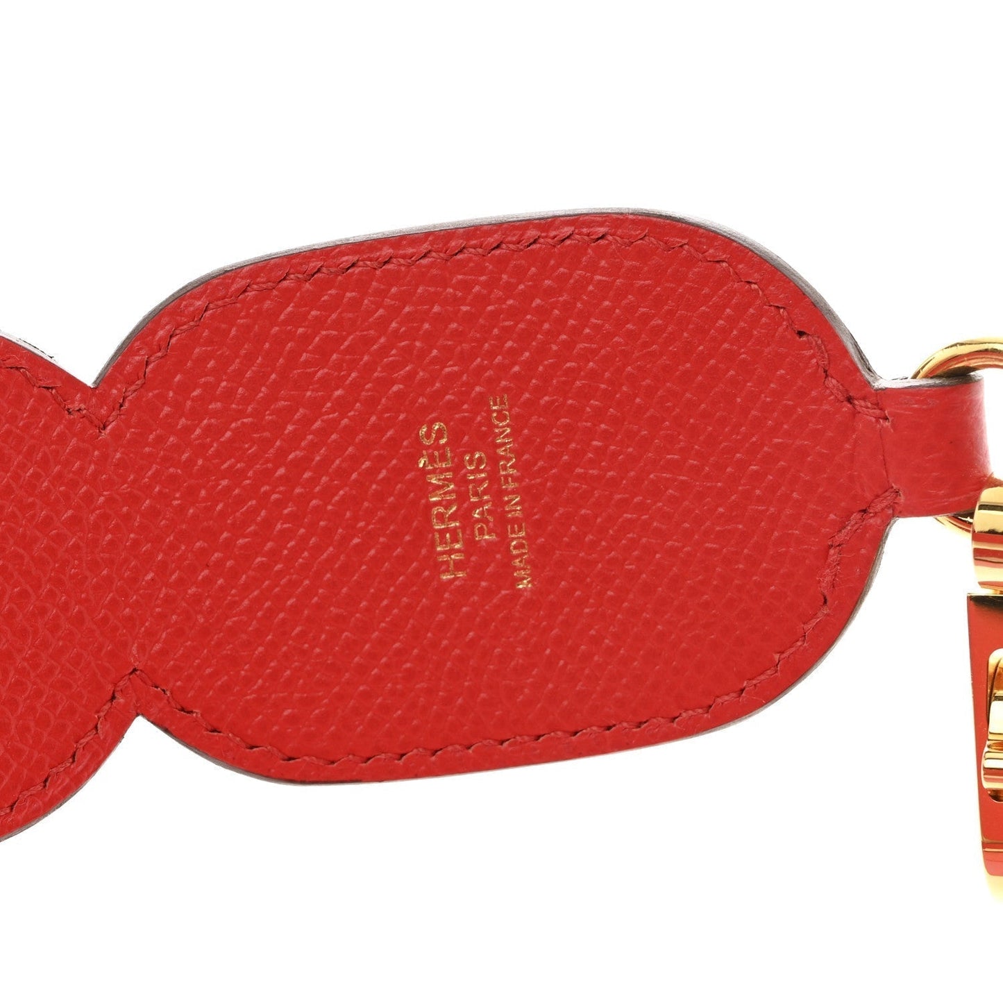 Hermes Epsom Petits Maillons Bag Strap Rouge De Coeur Rose Extreme
