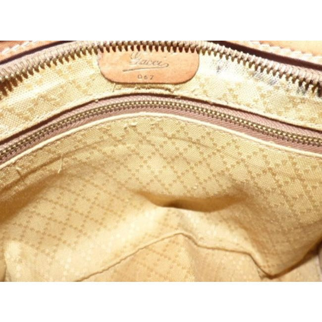 Gucci   Camel Leather Brown Small G Logo Print Cross Body