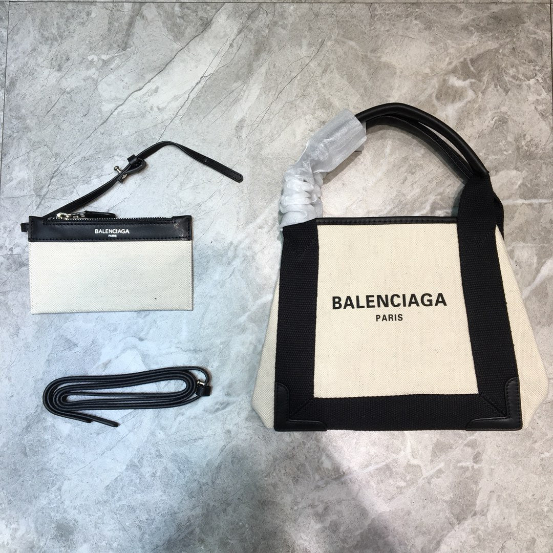 Top Quality Navy Small Cabas Tote Bag In Black, For Women,  Bags 18.5in/47cm 3399332HH3N9260