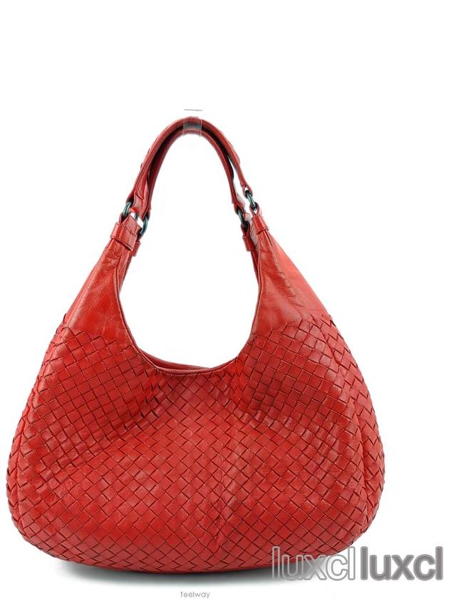 Luxury Bottega Veneta Intrecciato weaving Campana shoulder bag