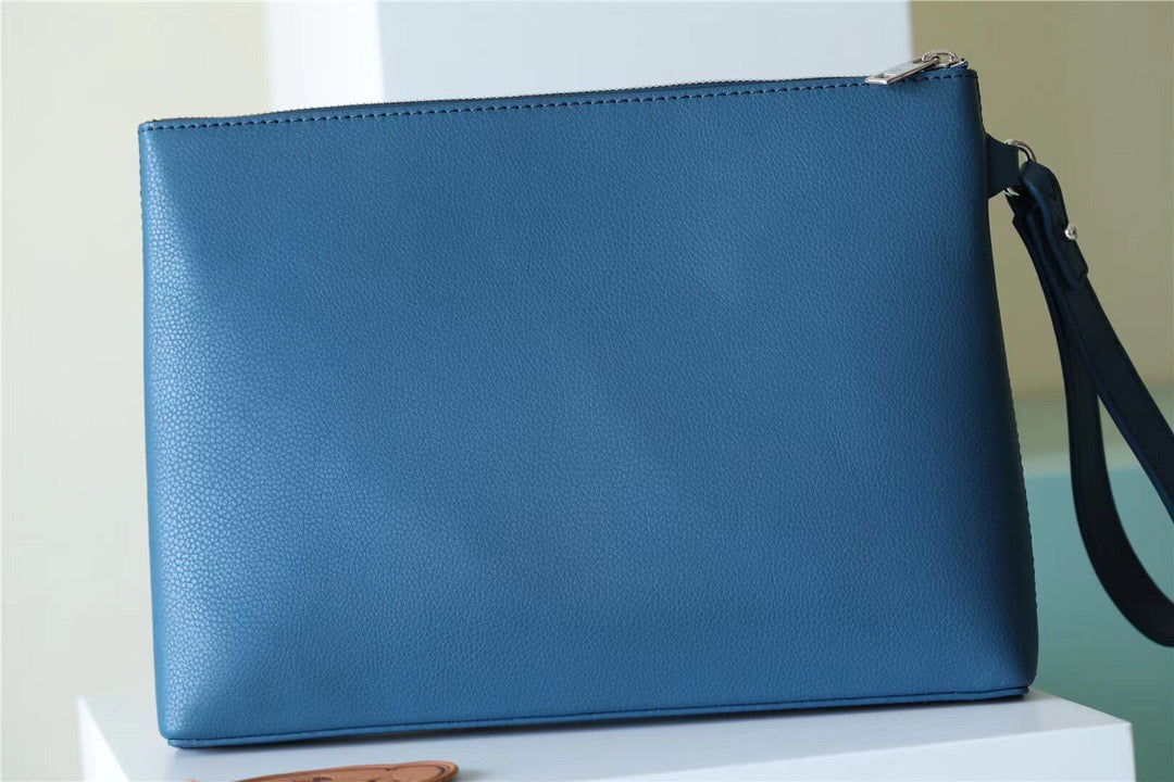 Top Quality Pochette Ipad Blue Aerogram For Men, Wallet 30cm Top Quality M81029