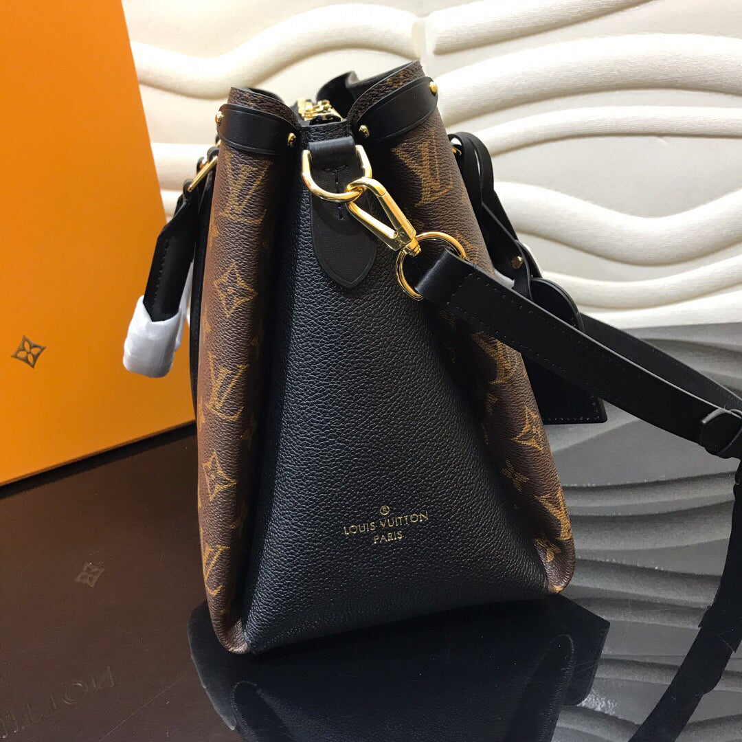 Top Quality Soufflot MM Monogram Canvas Black For Women, WoHandbag, Shoulder And Crossbody Bags 14.2in/36cm Top Quality M44817