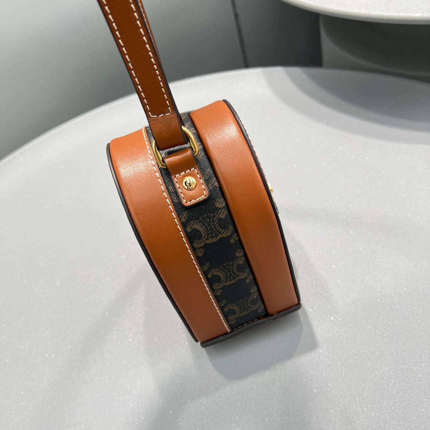 Top Quality Heart Tambour In Triomphe Canvas Tan For Women 6in/15cm 198212BZJ.04LU
