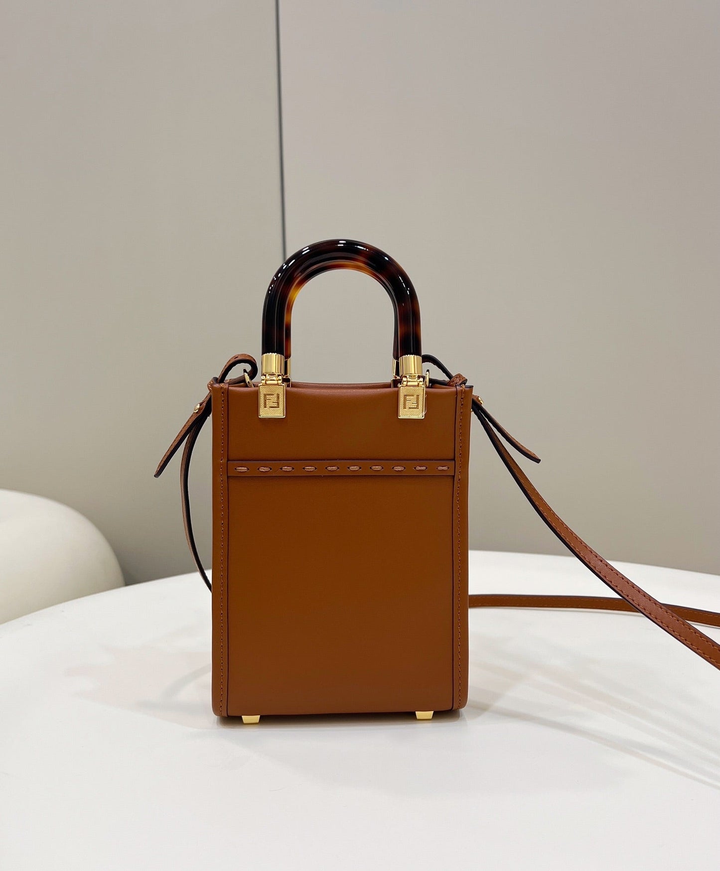 Top QualityTop Quality Sunshine Shopper Brown Mini Bag For Woman 13cm/5in