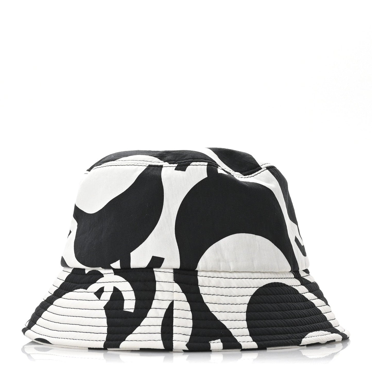Chanel Cotton CC Bucket Hat Black White