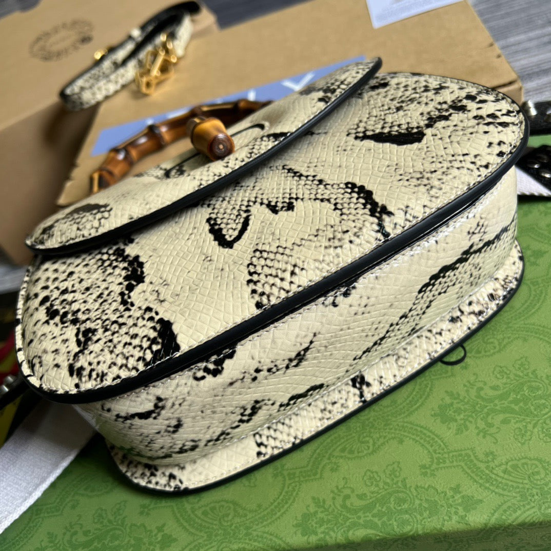 gg Bamboo 1947 Medium  Top Handle Bag Natural For Women, Women’s Bags 10in/26cm gg 679632 L4RET 8887