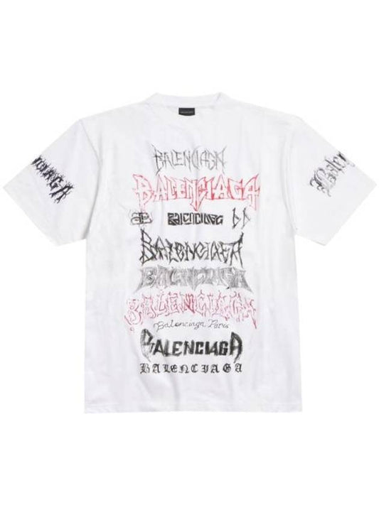 Luxury Balenciaga Trending 2025 Cotton Crew Neck Short Sleeve T-shirt White
