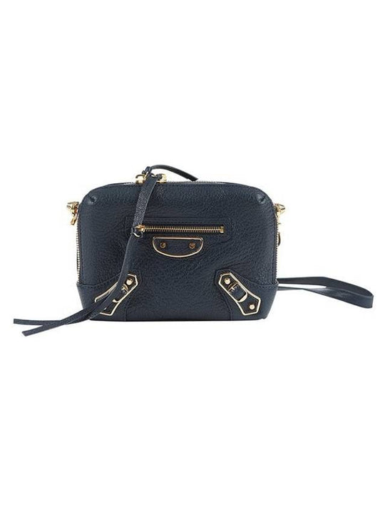 Luxury Balenciaga Trending 2025 Metal Reporter Mini Cross Bag Navy