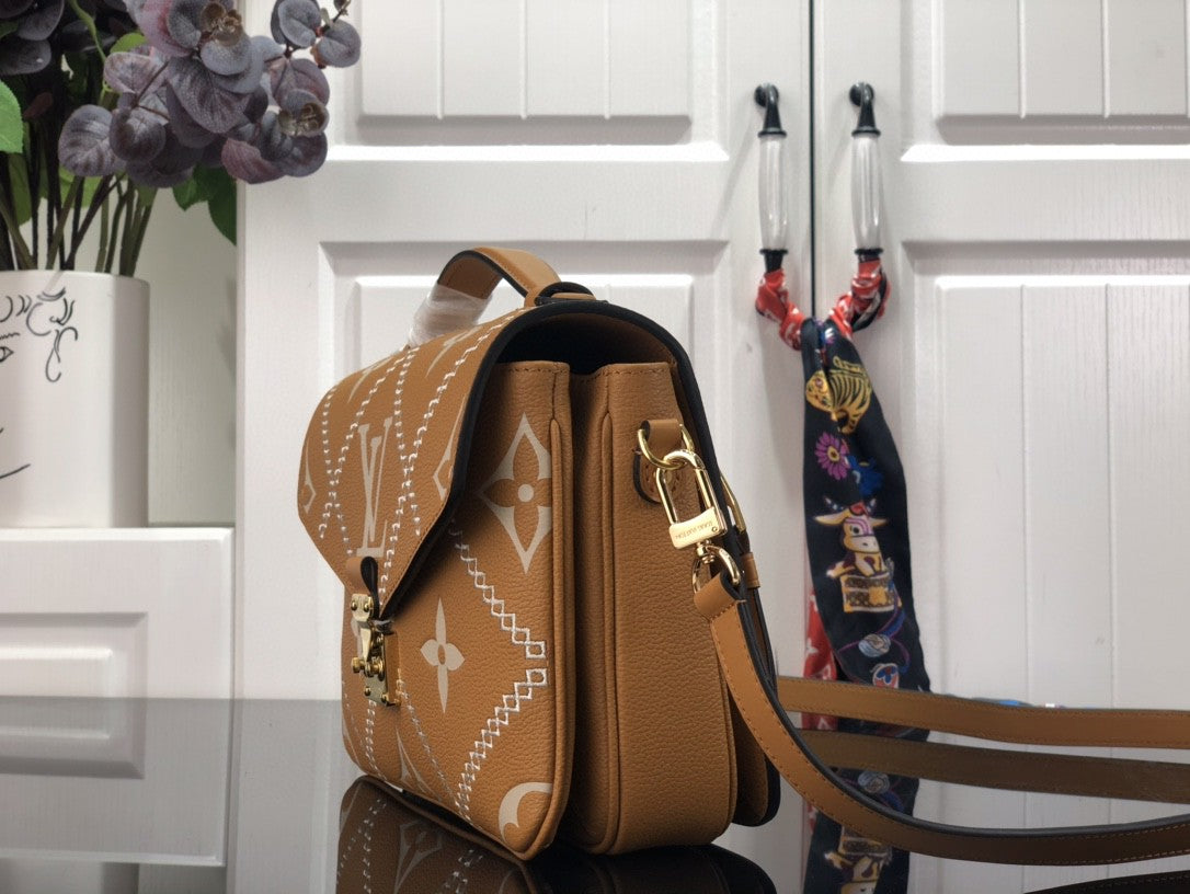 Top Quality Pochette Metis Monogram Empreinte Arizona Brown For Spring,  Shoulder And Crossbody Bags 9.8in/25cm Top Quality M46018