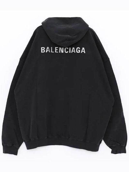 Luxury Balenciaga Trending 2025 Back Logo Hooded Top Black