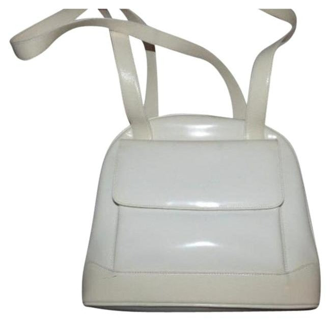 Gucci   Ivory Patent Leather Satchel