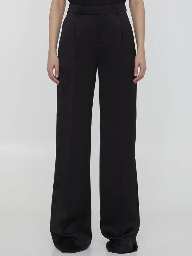 Luxury Saint Laurent Trending 2025 23 ss Satin Flare Pants 736713Y013G1000 B0020168885