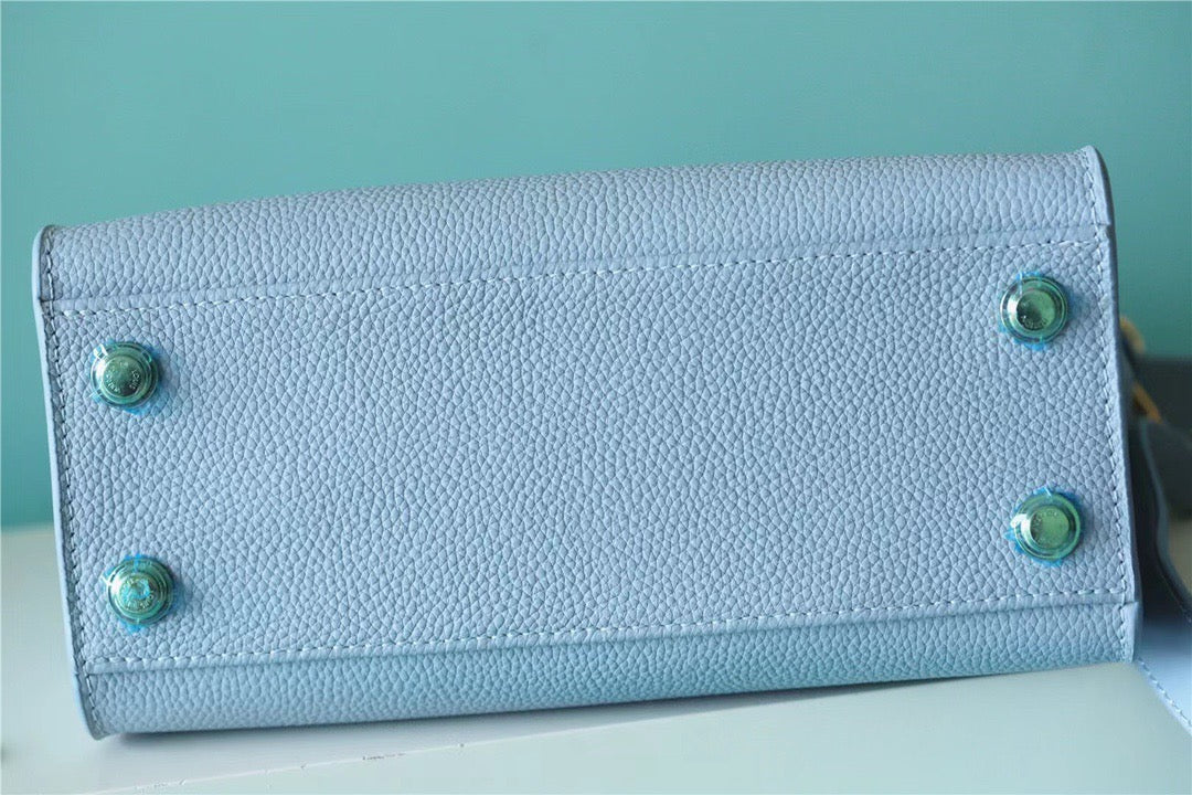 Top Quality On My Side PM Mahina Bleu Nuage Blue For Women,  Shoulder And Crossbody Bags 25cm/9.8in Top Quality M59432