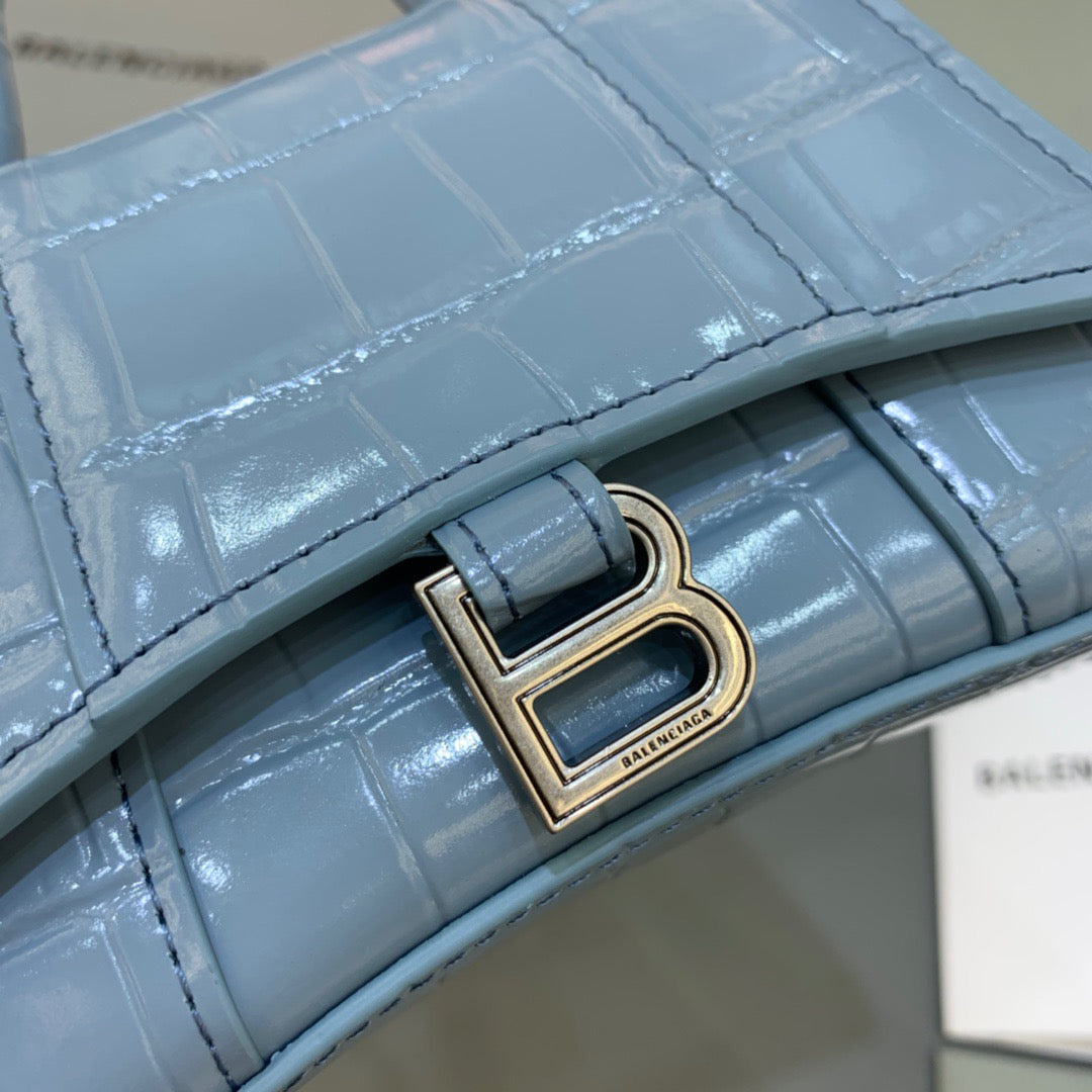 Top Quality Hourglass Mini Handbag With Chain In Blue, For Women,  Bags 4.7in/12cm