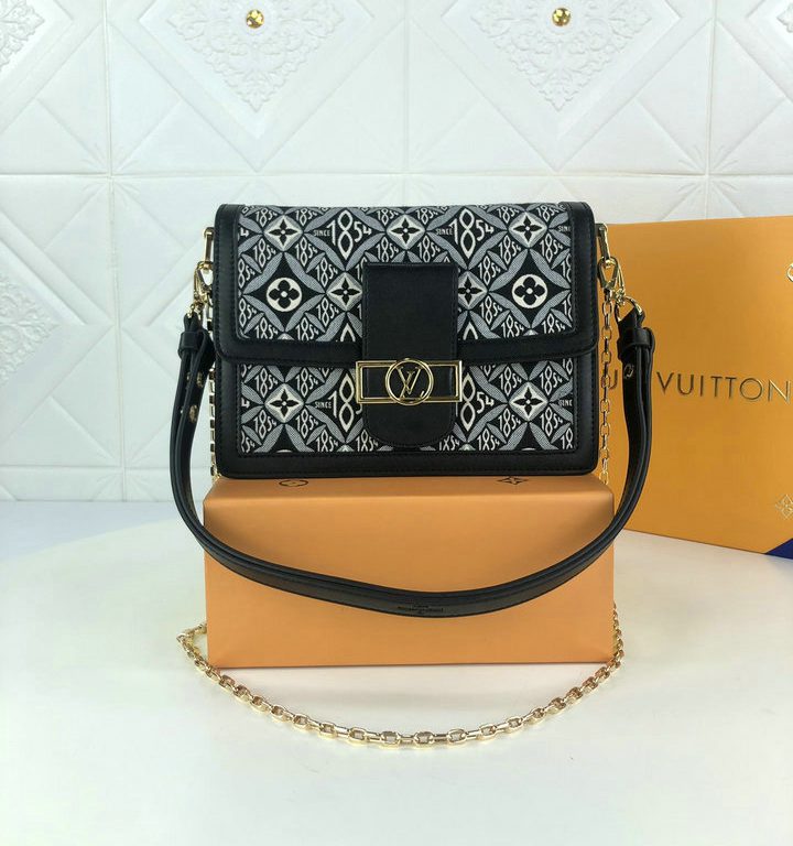 Top Quality Dauphine MM Monogram Flowers Gray For Women,  Shoulder And Crossbody Bags 9.8in/25cm Top Quality M57211