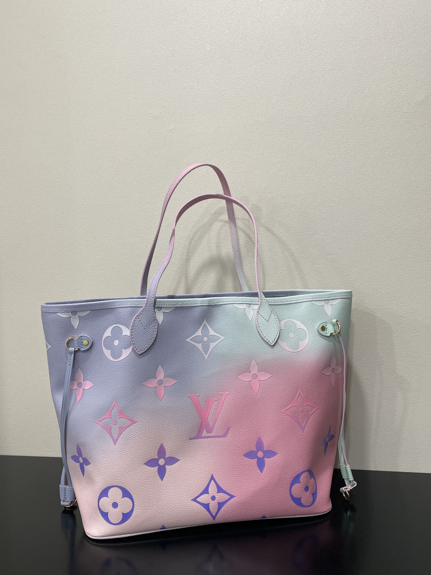 Top Quality Neverfull MM Tote Bag Monogram Canvas Sunrise Pastel For Women,  Shoulder Bags 12.2in/31cm Top Quality M46077