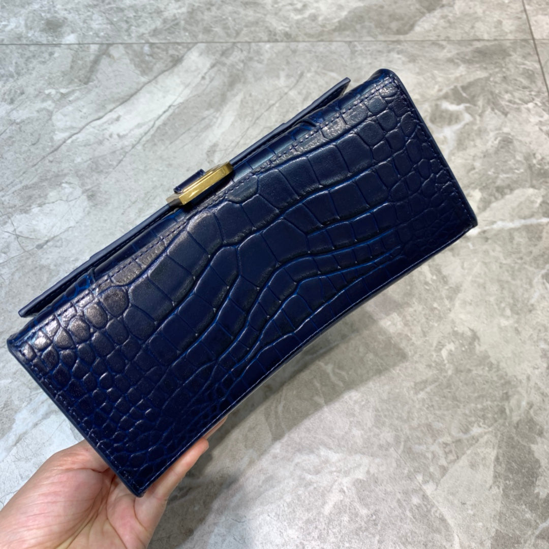 Top Quality Hourglass Small Handbag In Dark Blue, For Women,  Bags 9in/23cm 5935461LRGM4611