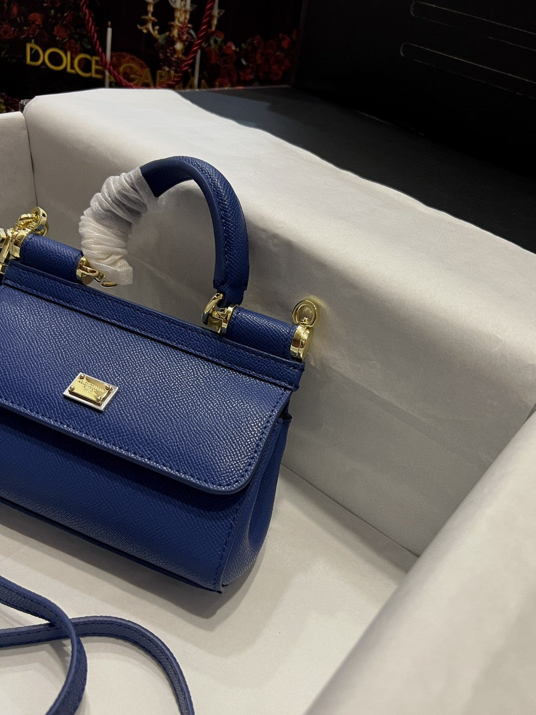 Top Quality Small Sicily Bag In Dauphine Blue For Women 7.5in/19cm Top Quality Top Quality7116A100180648