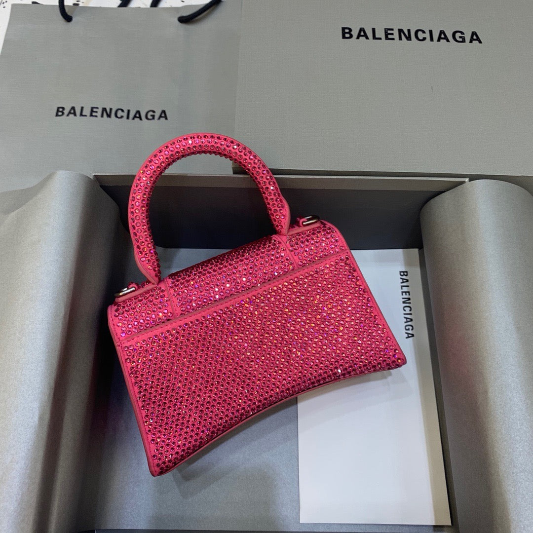 Top Quality Hourglass XS Handbag In Pink, For Women,  Bags 7.4in/19cm