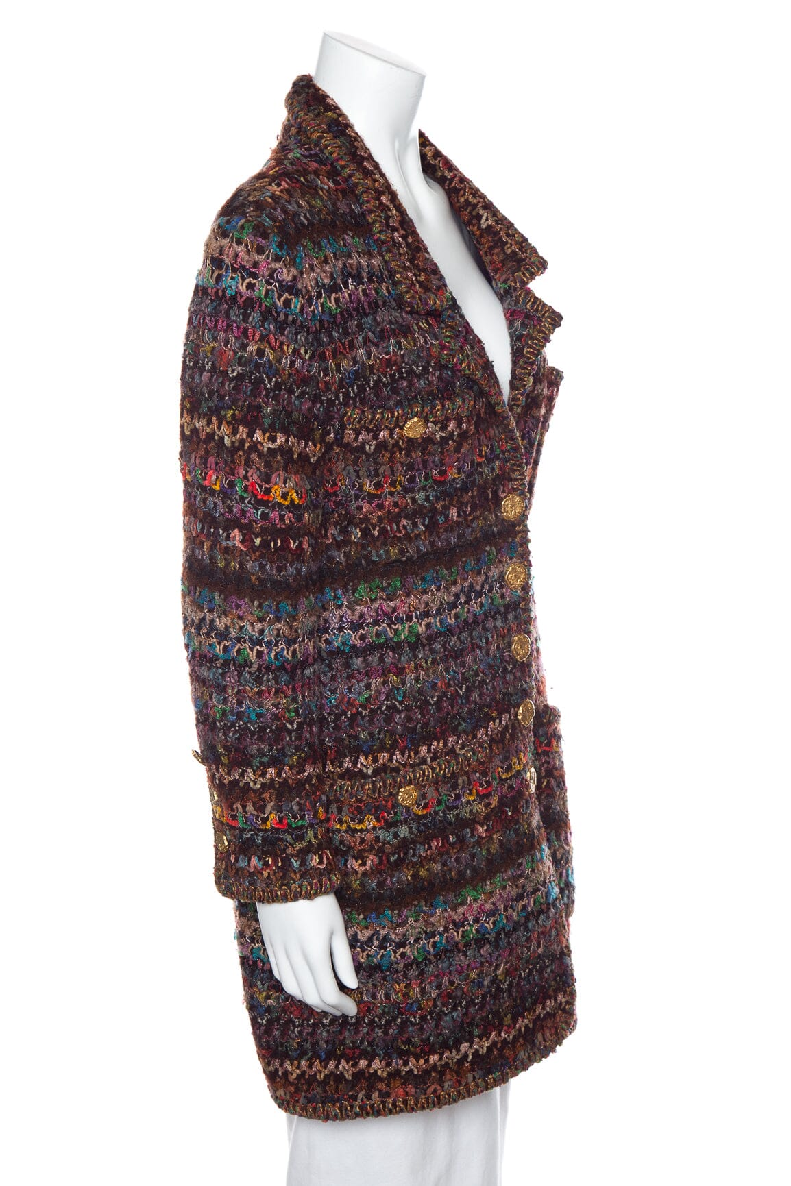 Chanel   1993 Rare Autumn Burgundy & Multi Jacket SZ 42