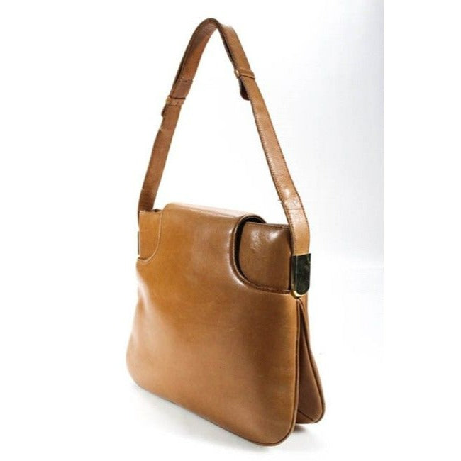Gucci   Mod Snap Lock Gold GG Camel Leather Bag