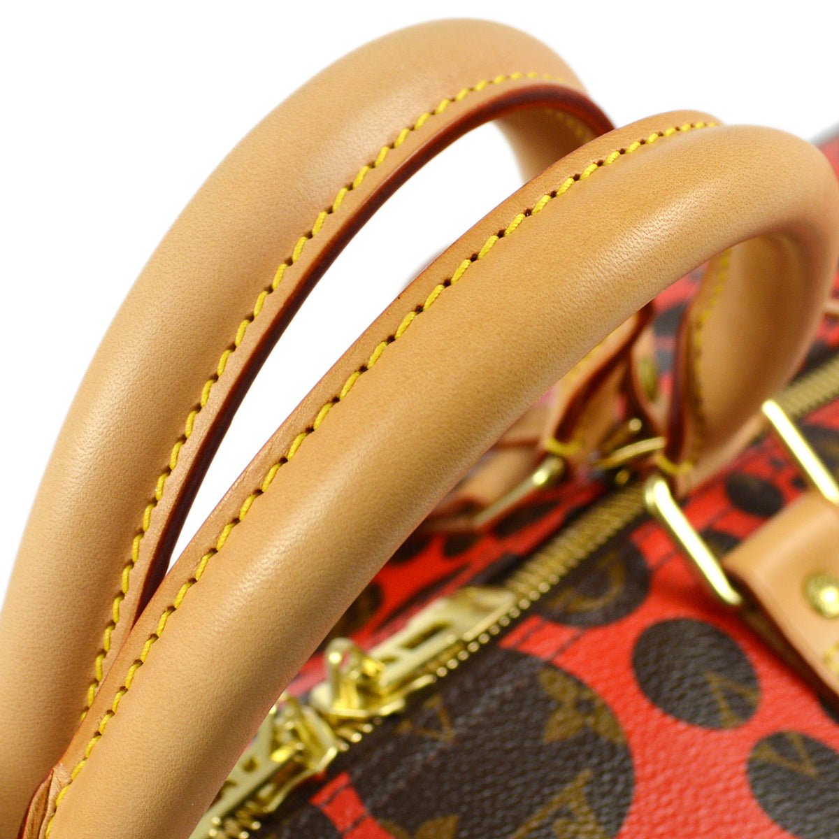 Louis Vuitton * 2012 x Kusama Yayoi Monogram Pumpkin Dot Keepall Bandouliere 55 M40695