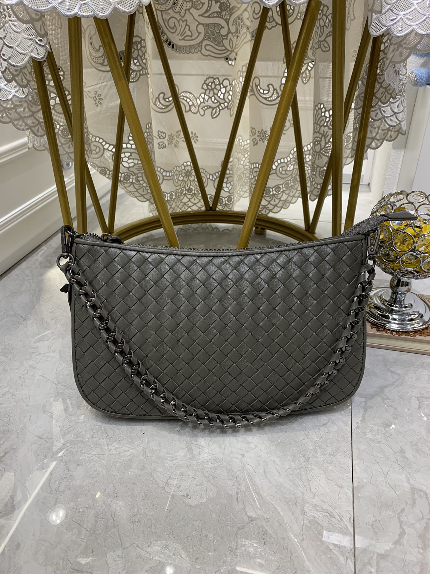 Top Quality Crossbody Bag Cinereous, For Women, Bags 9.4in/24cm