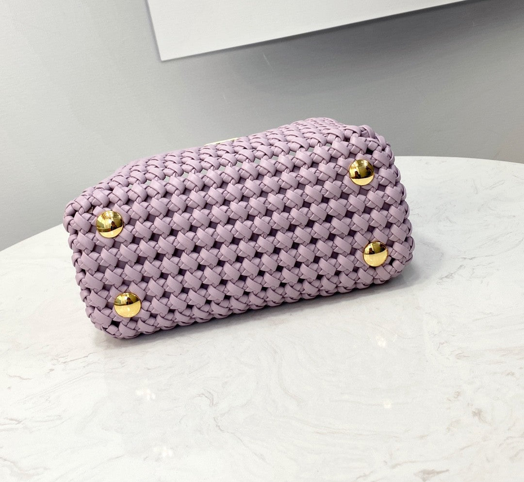 FI Top Quality Mini Purple Braided Bag For Woman 18cm/7in